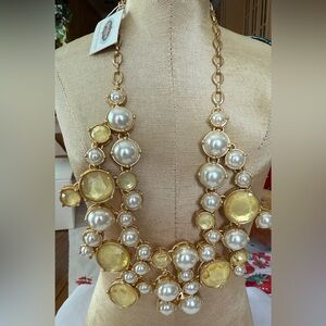 NWT SWAROVSKI Crystal SPARTINA Daufuski Island Pearl Gala Necklace $129